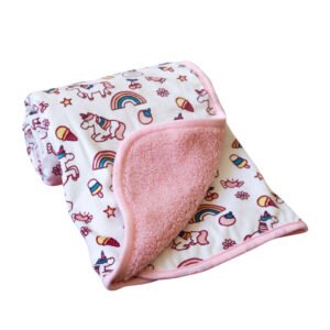 Manta sherpa unicornio