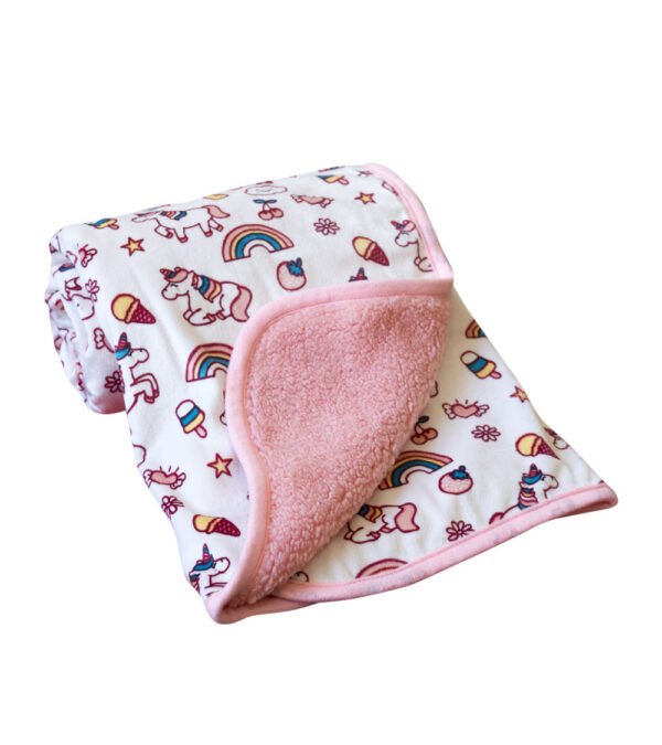 Manta sherpa unicornio