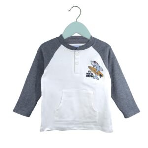 Polera manga larga niño tiburón