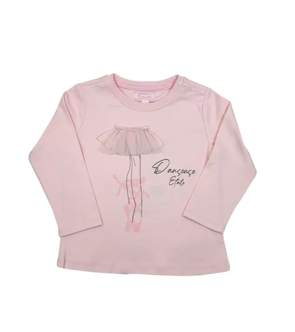 Polera manga larga niña tutu